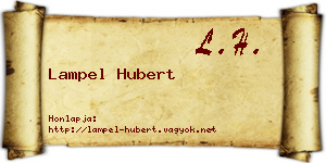 Lampel Hubert névjegykártya